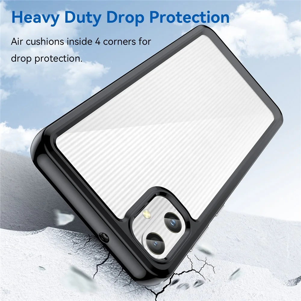 For Samsung Galaxy A05 4G Case Anti-scratch TPU + Acrylic Phone Cover - Black - 2