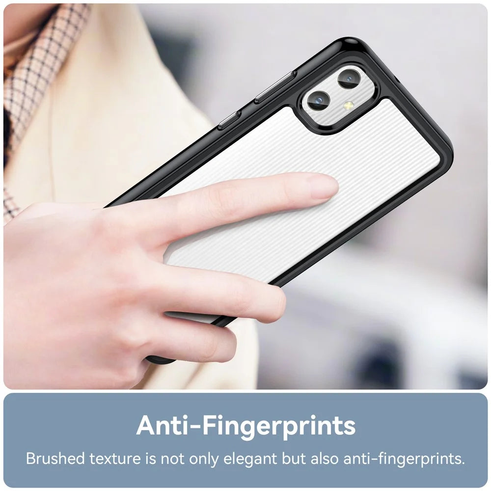 For Samsung Galaxy A05 4G Case Anti-scratch TPU + Acrylic Phone Cover - Black - 4