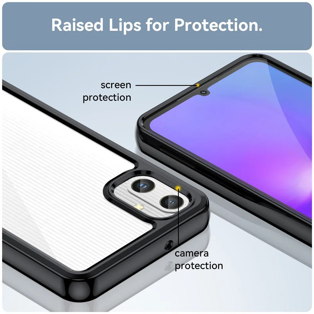 For Samsung Galaxy A05 4G Case Anti-scratch TPU + Acrylic Phone Cover - Black - 5