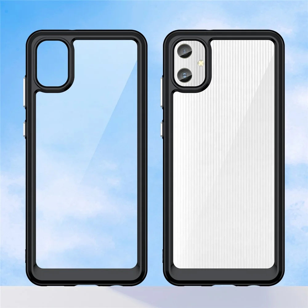 For Samsung Galaxy A05 4G Case Anti-scratch TPU + Acrylic Phone Cover - Black - 7