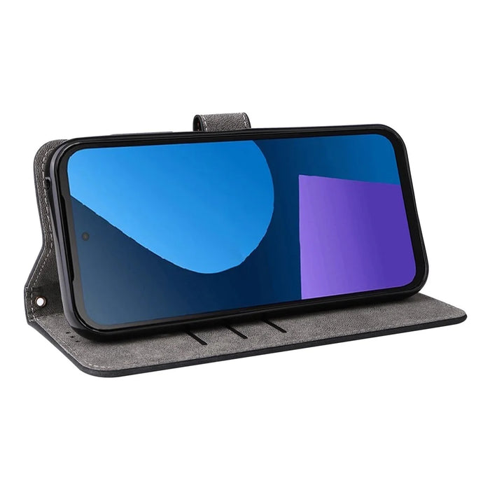 For Fairphone 5 Phone Case RFID Blocking Stand Phone Wallet Cover with Strap - Black - 3