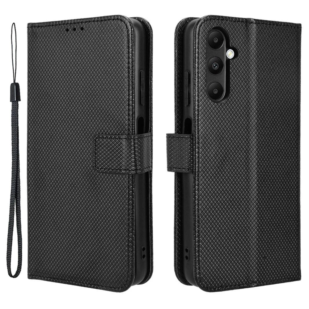 For Samsung Galaxy A05s 4G / M14 4G Case Stand Wallet Phone Leather Cover - Black - 1