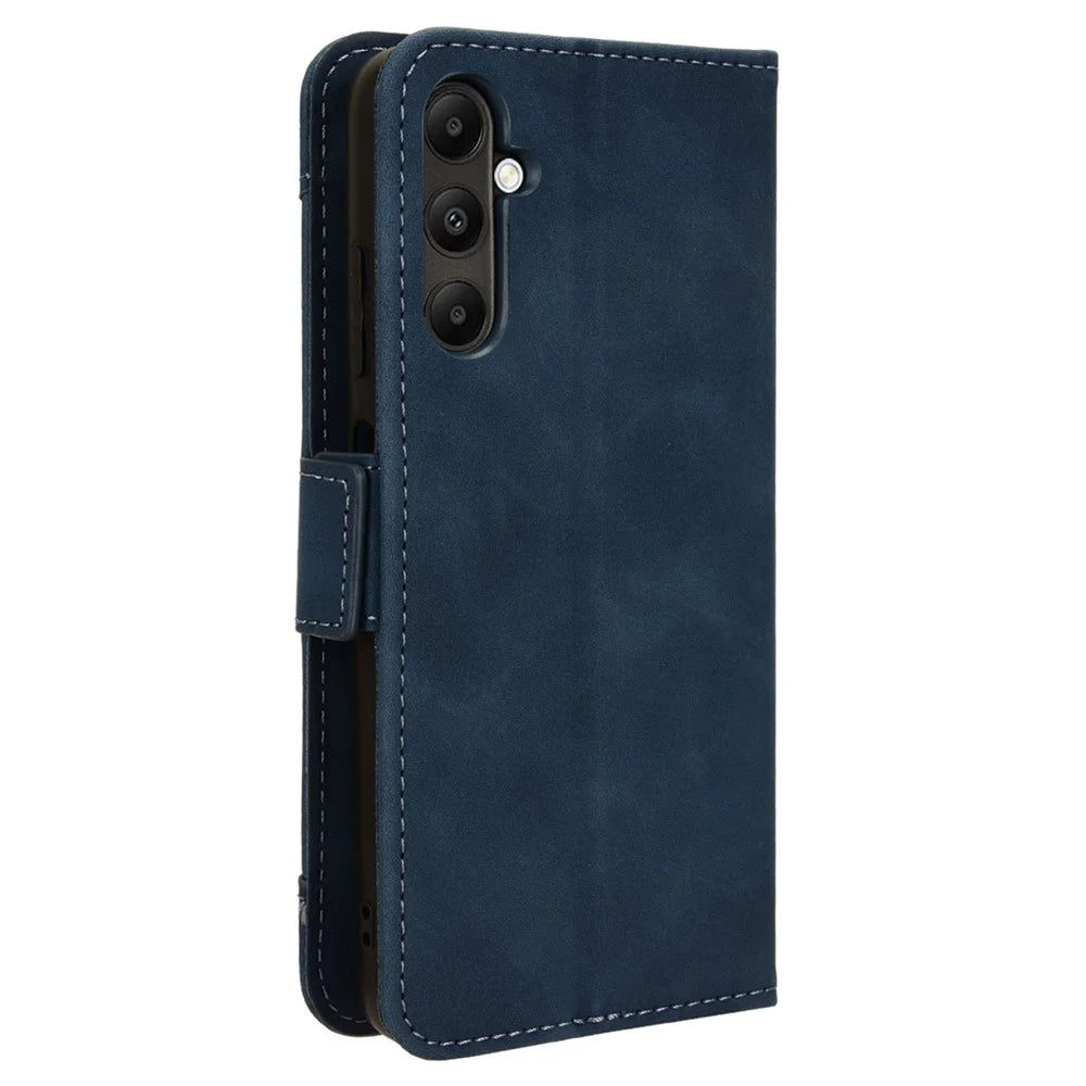 For Samsung Galaxy A05s 4G / M14 4G Case PU Leather Wallet Phone Cover with Card Slots - Blue - 7