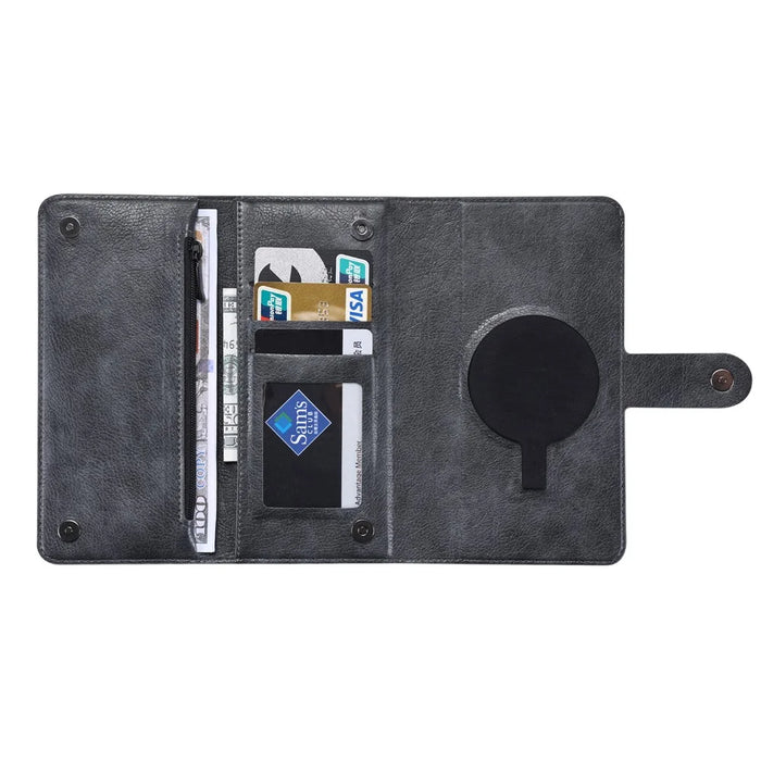 VILI GVB Series for iPhone 14 Pro Leather Case RFID Blocking Magnetic Phone Cover - Black - 4