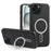 For iPhone 15 Plus Case Ring Kickstand Phone Cover Compatible with MagSafe - Black - 1
