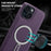 For iPhone 15 Plus Case Ring Kickstand Phone Cover Compatible with MagSafe - Black - 5