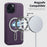 For iPhone 15 Plus Case Ring Kickstand Phone Cover Compatible with MagSafe - Black - 6