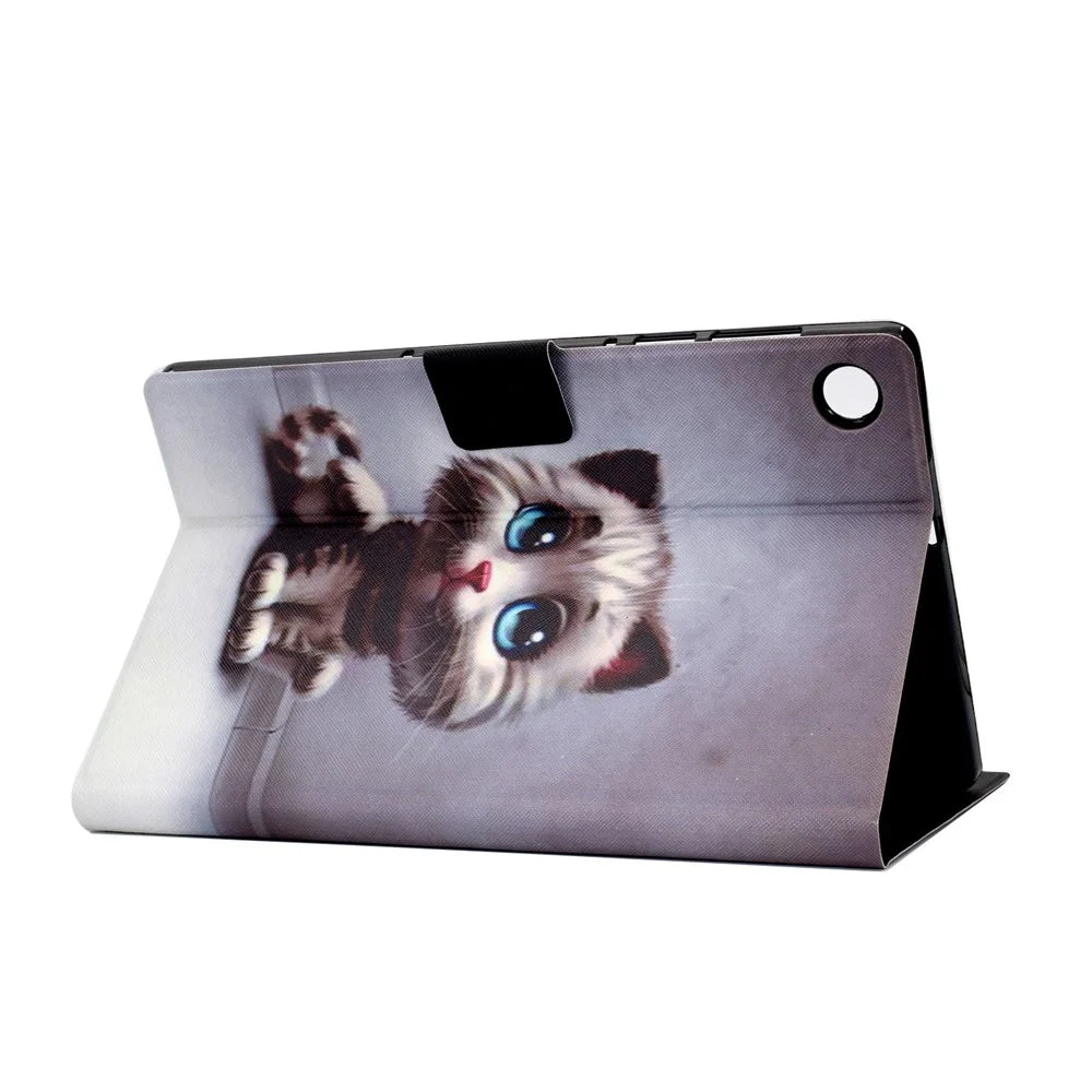 For Samsung Galaxy Tab A11+ / A9+ Case PU Leather+TPU Tablet Cover with Card Slot - Kitten - 4