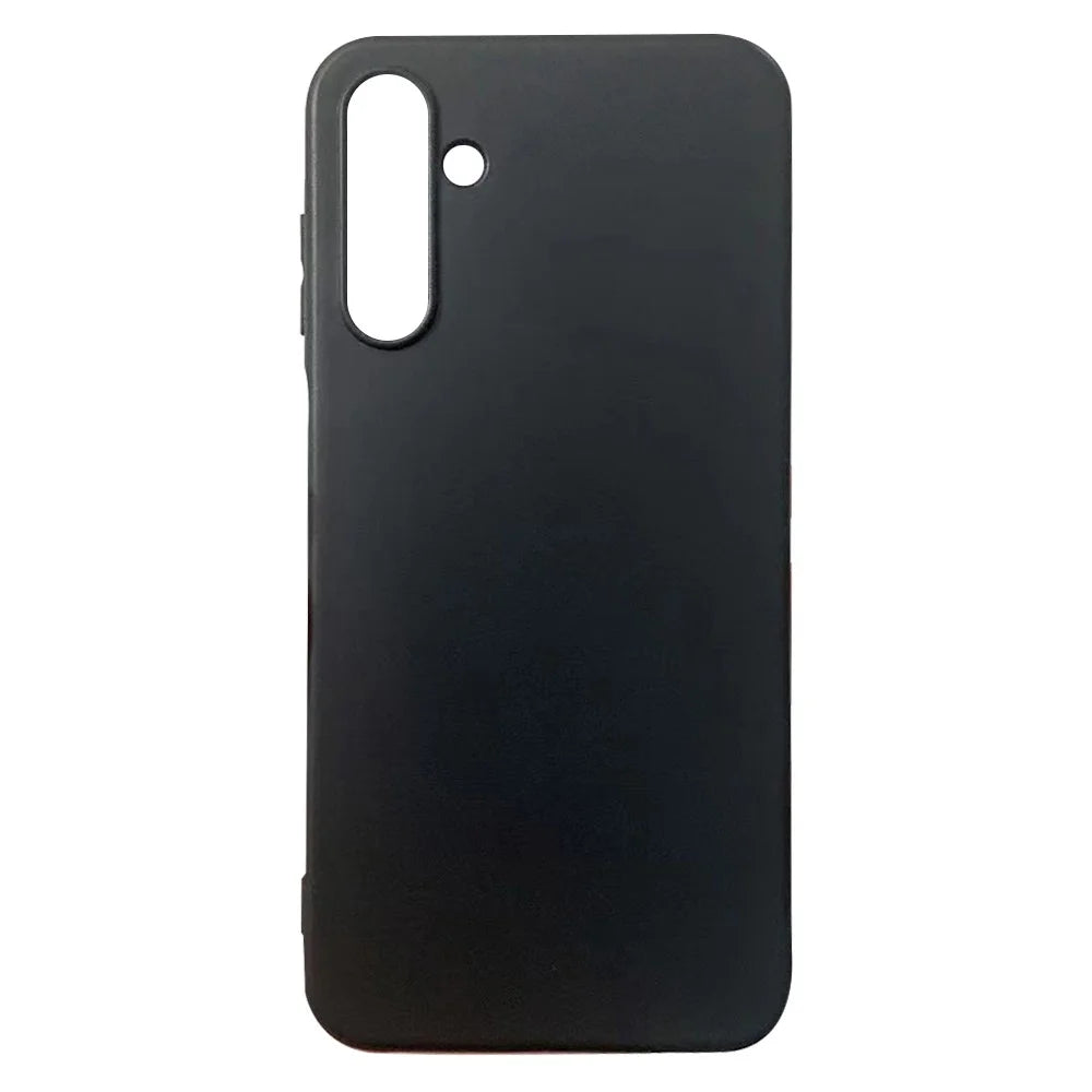 For Samsung Galaxy A15 4G Case Glossy Black Cell Phone Cover TPU Shell (Big Rear Lens Hole) - 2