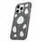 XUNDD For iPhone 15 Pro Cover Hollow Holes Drop-proof TPU Phone Case - Transparent Black - 1