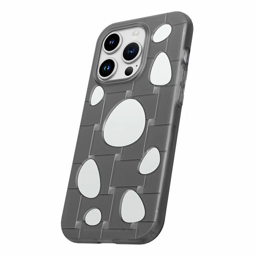 XUNDD For iPhone 15 Pro Cover Hollow Holes Drop-proof TPU Phone Case - Transparent Black - 1