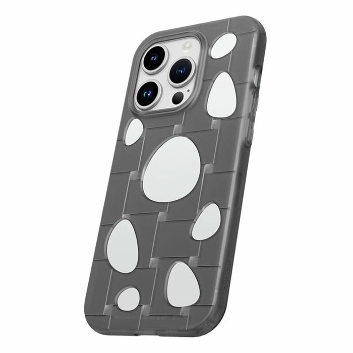 XUNDD For iPhone 15 Pro Cover Hollow Holes Drop-proof TPU Phone Case - Transparent Black - 1