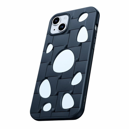 XUNDD For iPhone 15 Plus Case Heat Dissipation Holes Drop-proof TPU Phone Cover - Black - 1