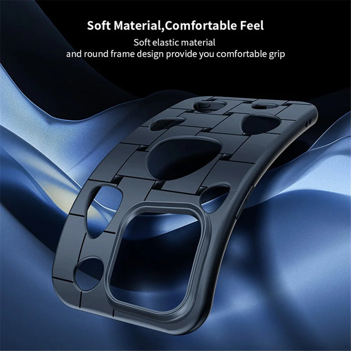 XUNDD For iPhone 15 Plus Case Heat Dissipation Holes Drop-proof TPU Phone Cover - Black - 3