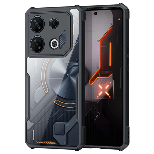 XUNDD For Infinix GT 10 Pro 5G Case Shockproof Acrylic+TPU Phone Back Cover - Black - 1