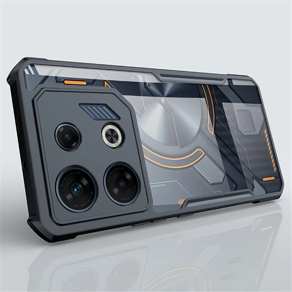 XUNDD For Infinix GT 10 Pro 5G Case Shockproof Acrylic+TPU Phone Back Cover - Black - 2