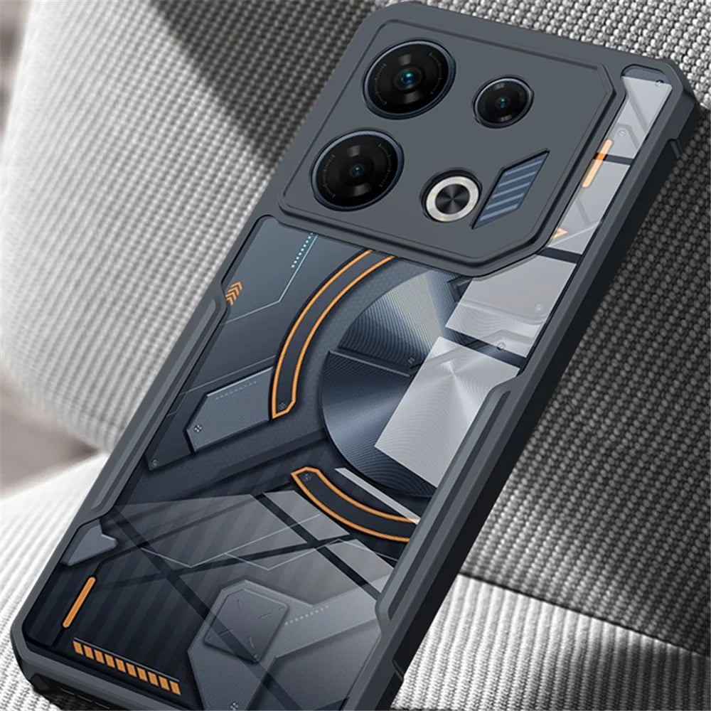 XUNDD For Infinix GT 10 Pro 5G Case Shockproof Acrylic+TPU Phone Back Cover - Black - 3