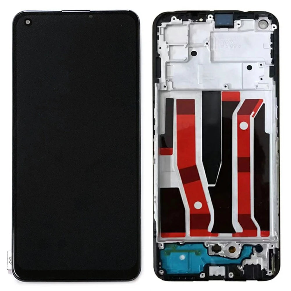 For Oppo A94 5G Grade C LCD Screen and Digitizer Assembly + Frame Phone Part (TFT Technology) (without Logo) - 1