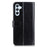 For Samsung Galaxy A15 4G Case Leather Phone Cover Crazy Horse Texture Wallet Shell - Black - 6