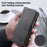For Samsung Galaxy Z Fold5 5G Case Solid Color Protective Cover PU Leather Wallet Phone Case - Black - 6