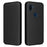 For Orbic Fun+ 4G Case Stand Card Slot Leather Phone Shell with Carbon Fiber Texture - Black - 1