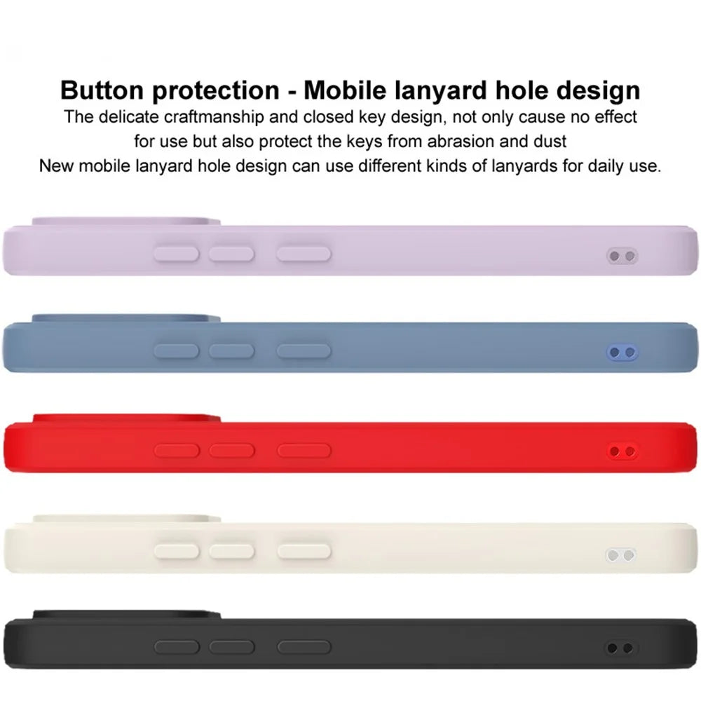 IMAK UC-4 Series for iPhone 15 TPU Case Straight Edge Anti-scratch Phone Cover - Red - 4