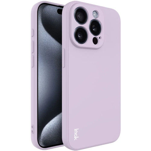 IMAK UC-4 Series for iPhone 15 Pro Max TPU Case Straight Edge Mobile Phone Cover - Purple - 1