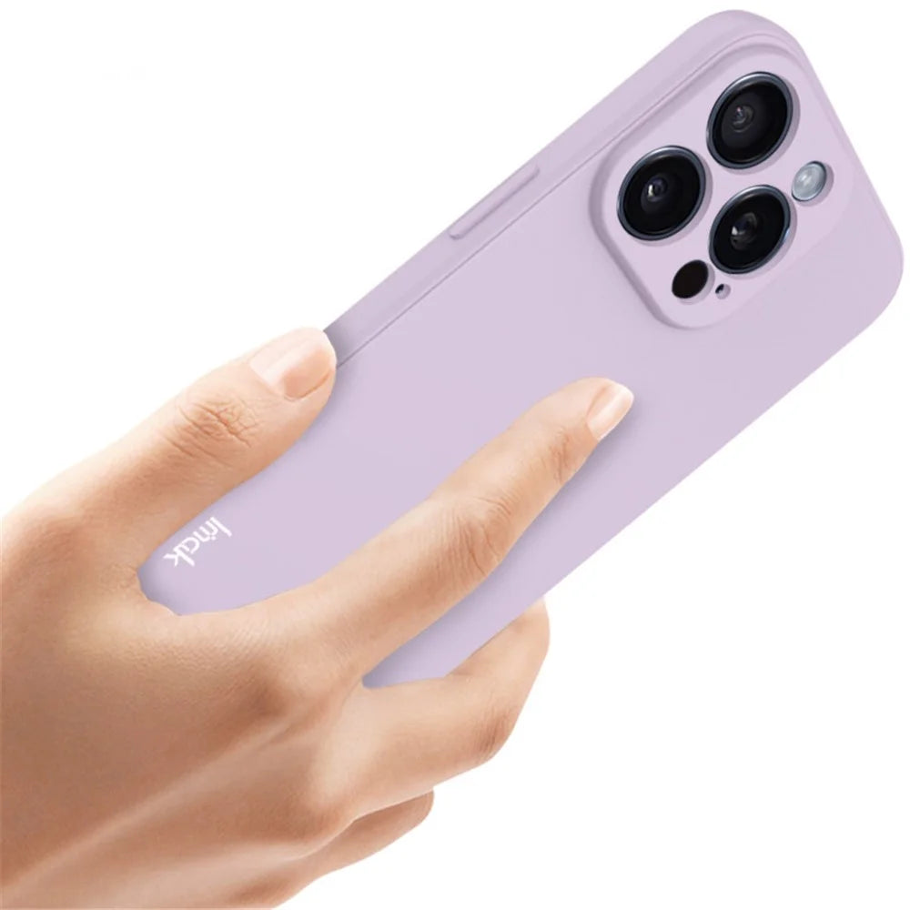 IMAK UC-4 Series for iPhone 15 Pro Max TPU Case Straight Edge Mobile Phone Cover - Purple - 2
