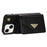 For iPhone 14 Case Card Bag Scratch Resistant Leather+TPU Cover with Shoulder Strap - Black - 5