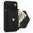 For iPhone 7 / 8 / SE (2020) / SE (2022) Case Leather+TPU Card Holder Shell with Shoulder Strap - Black - 3