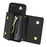 For iPhone 7 / 8 / SE (2020) / SE (2022) Case Leather+TPU Card Holder Shell with Shoulder Strap - Black - 4