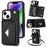 For iPhone 14 Plus Case Organ Card Bag Well-protected PU Leather+TPU Shell with Shoulder Strap - Black - 1