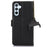 For Samsung Galaxy A15 4G Case Genuine Cow Leather RFID Blocking Wallet Phone Cover - Black - 7