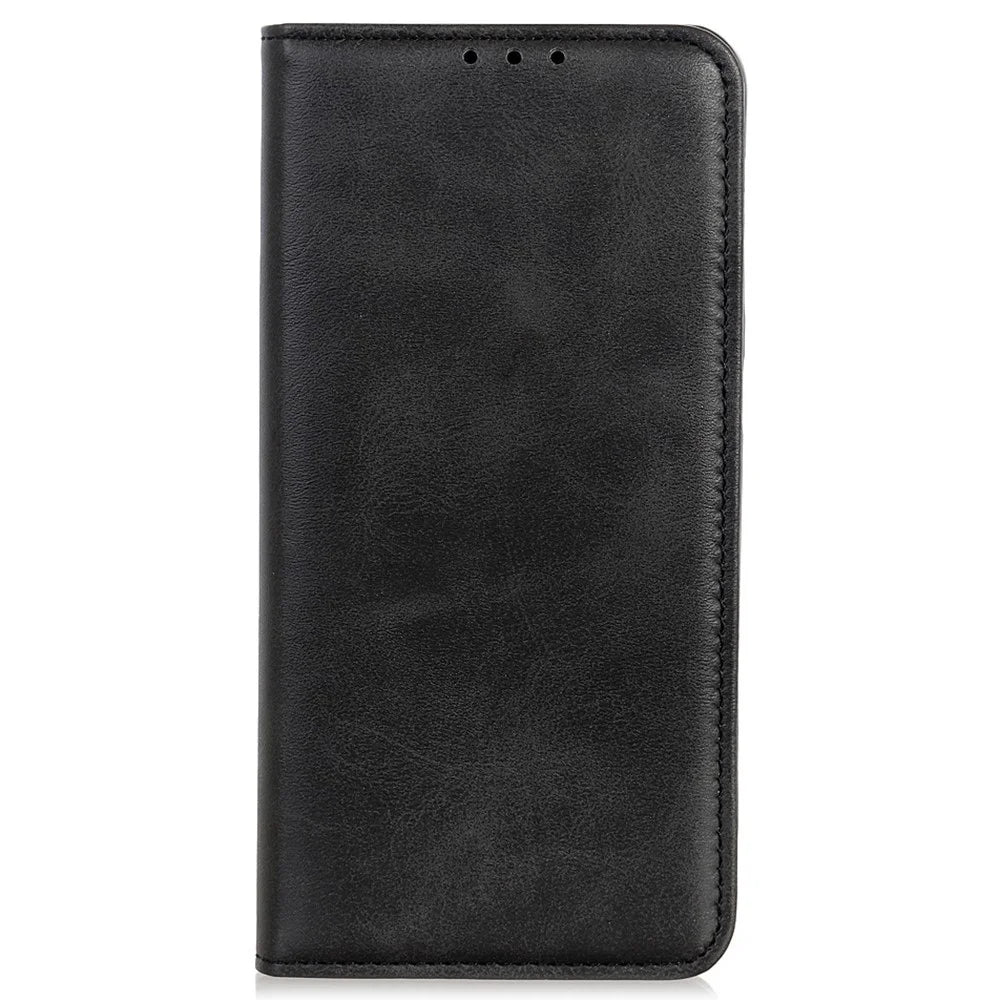 For Samsung Galaxy A15 4G Case Split Leather Anti-drop Wallet Stand Phone Cover - Black - 6