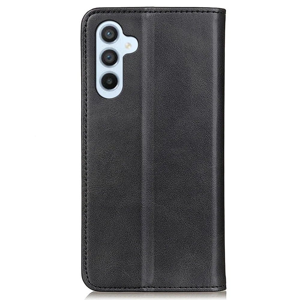 For Samsung Galaxy A15 4G Case Split Leather Anti-drop Wallet Stand Phone Cover - Black - 7