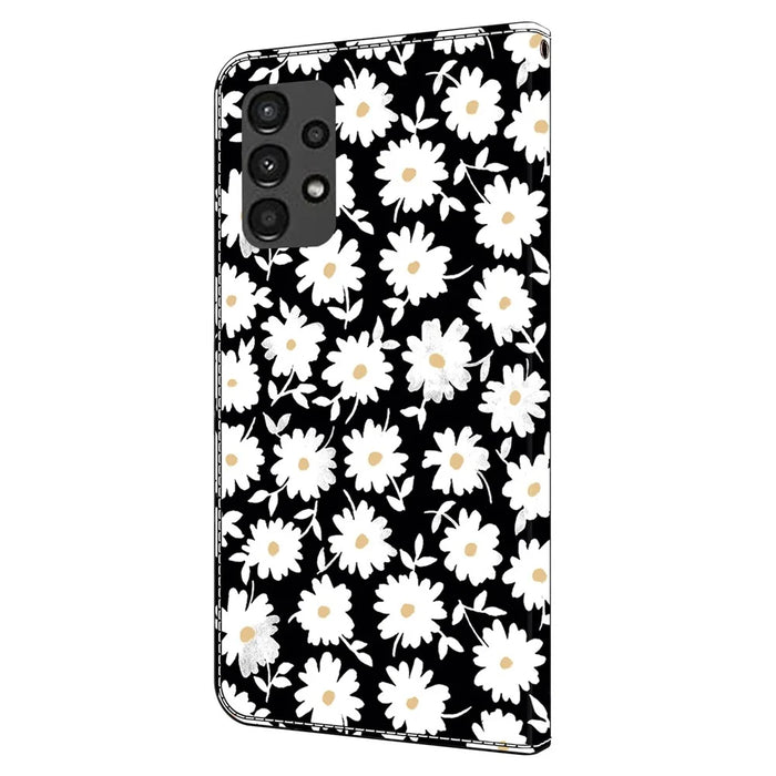 For Samsung Galaxy A13 5G / A13 4G Case Protective Leather Flip Phone Cover - Floral - 7