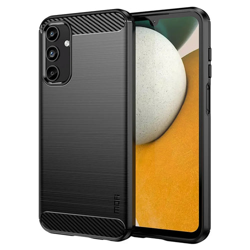 MOFI JK TPU Series-1 For Samsung Galaxy A15 4G Case Carbon Fiber Texture Phone Cover TPU Shell - Black - 1