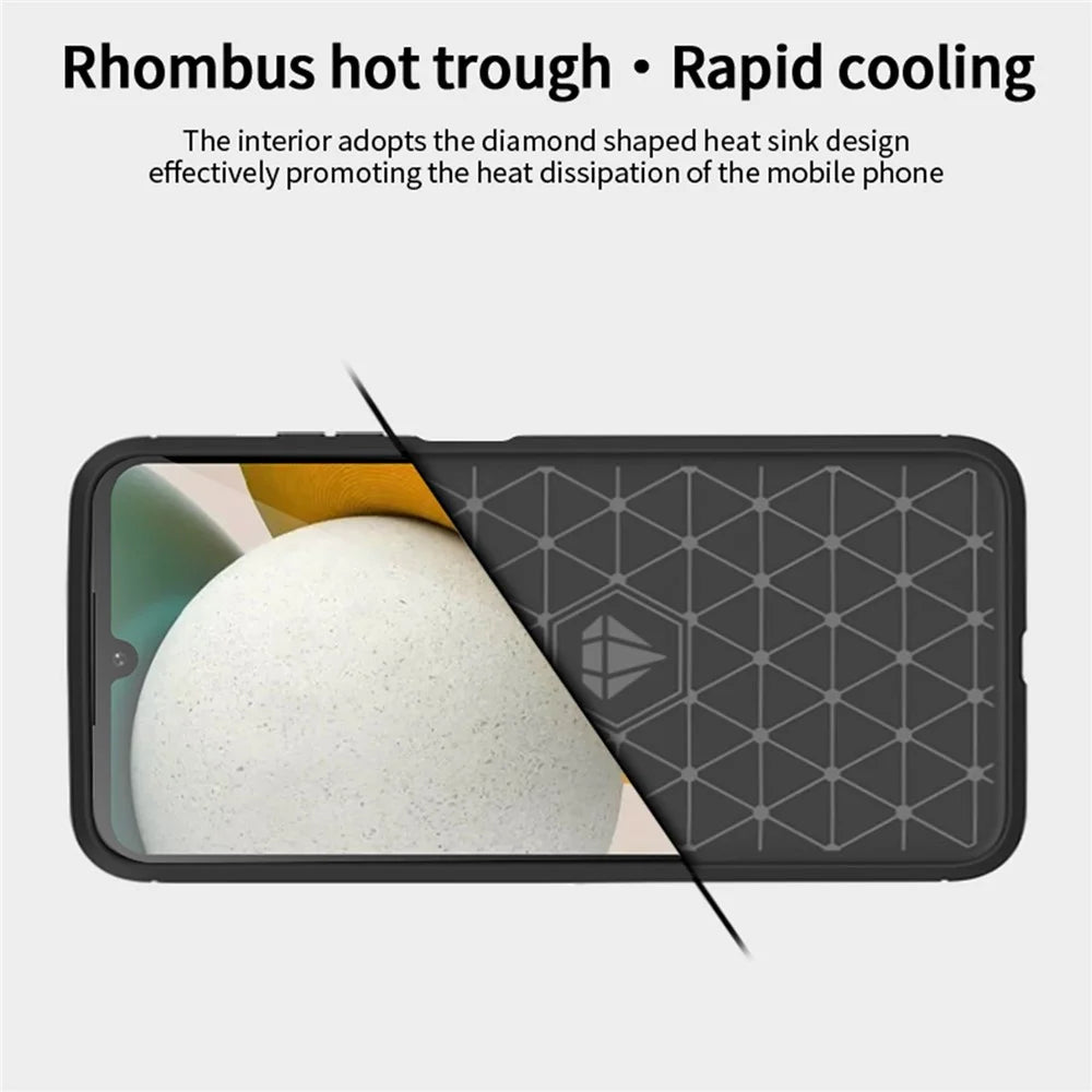 MOFI JK TPU Series-1 For Samsung Galaxy A15 4G Case Carbon Fiber Texture Phone Cover TPU Shell - Black - 6