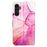 For Samsung Galaxy A05s 4G Case with Strap Marble Pattern Leather Phone Cover Card Holder - Pink+Purple+Gold LS001 - 7