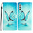 For Samsung Galaxy A15 5G Case Wallet PU Leather Pattern Print Phone Cover - Blue Butterfly - 1
