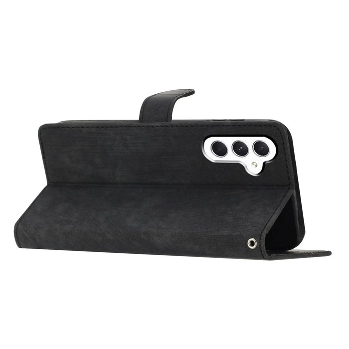 For Samsung Galaxy A15 5G Case Stand Wallet Phone Leather Cover - Black - 3