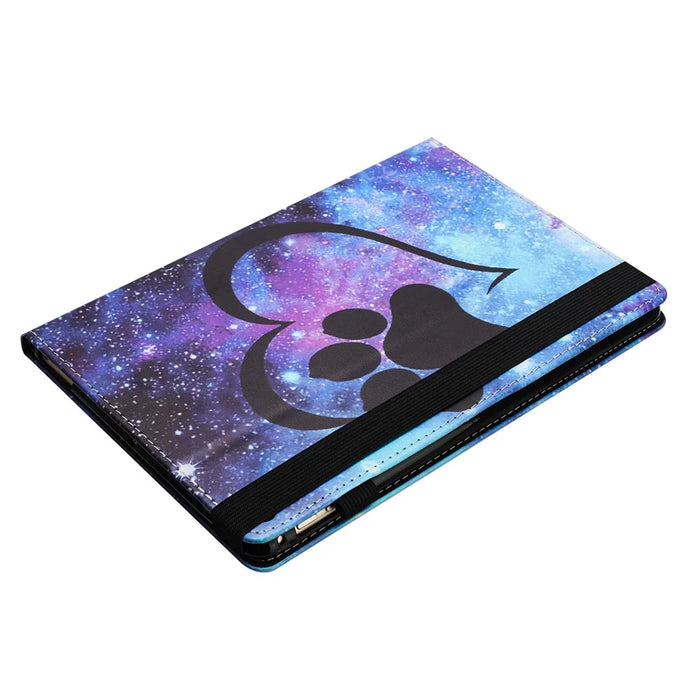 For Samsung Galaxy Tab A11 / A9 PU Leather Case Pattern Printing Tablet Cover with Card Holder - Love Footprint - 5