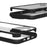 For iPhone 15 Clear Phone Case Tempered Glass + Silicone Frame Double-Sided Protective Cover - Black - 4