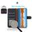 KHAZNEH For Samsung Galaxy A05 4G Case Wallet RFID Blocking Genuine Cow Leather Phone Cover - Blue - 5