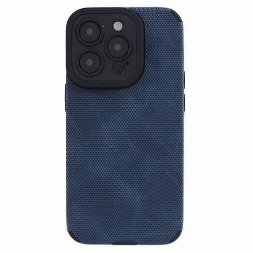 Morandi Style For iPhone 14 Pro Max Case Anti-scratch TPU+PU Leather Phone Cover - Blue - 1