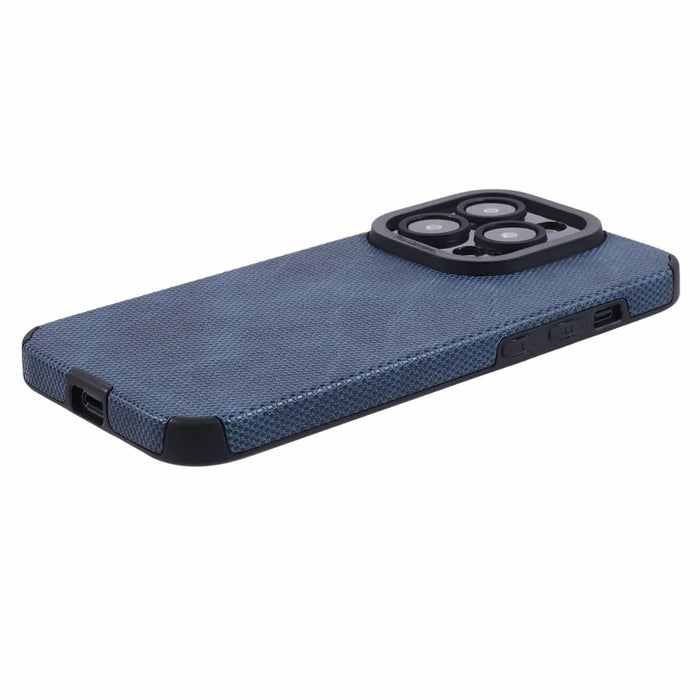 Morandi Style For iPhone 14 Pro Max Case Anti-scratch TPU+PU Leather Phone Cover - Blue - 4