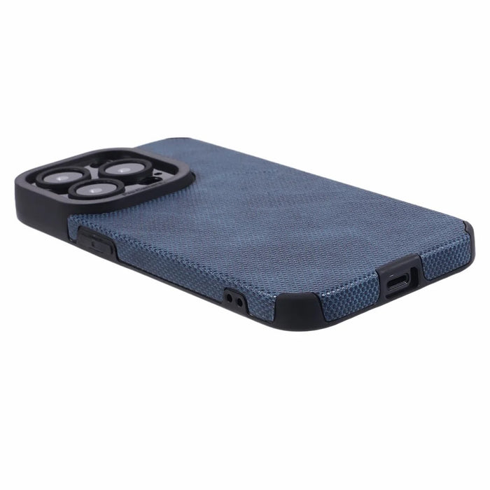 Morandi Style For iPhone 14 Pro Max Case Anti-scratch TPU+PU Leather Phone Cover - Blue - 5