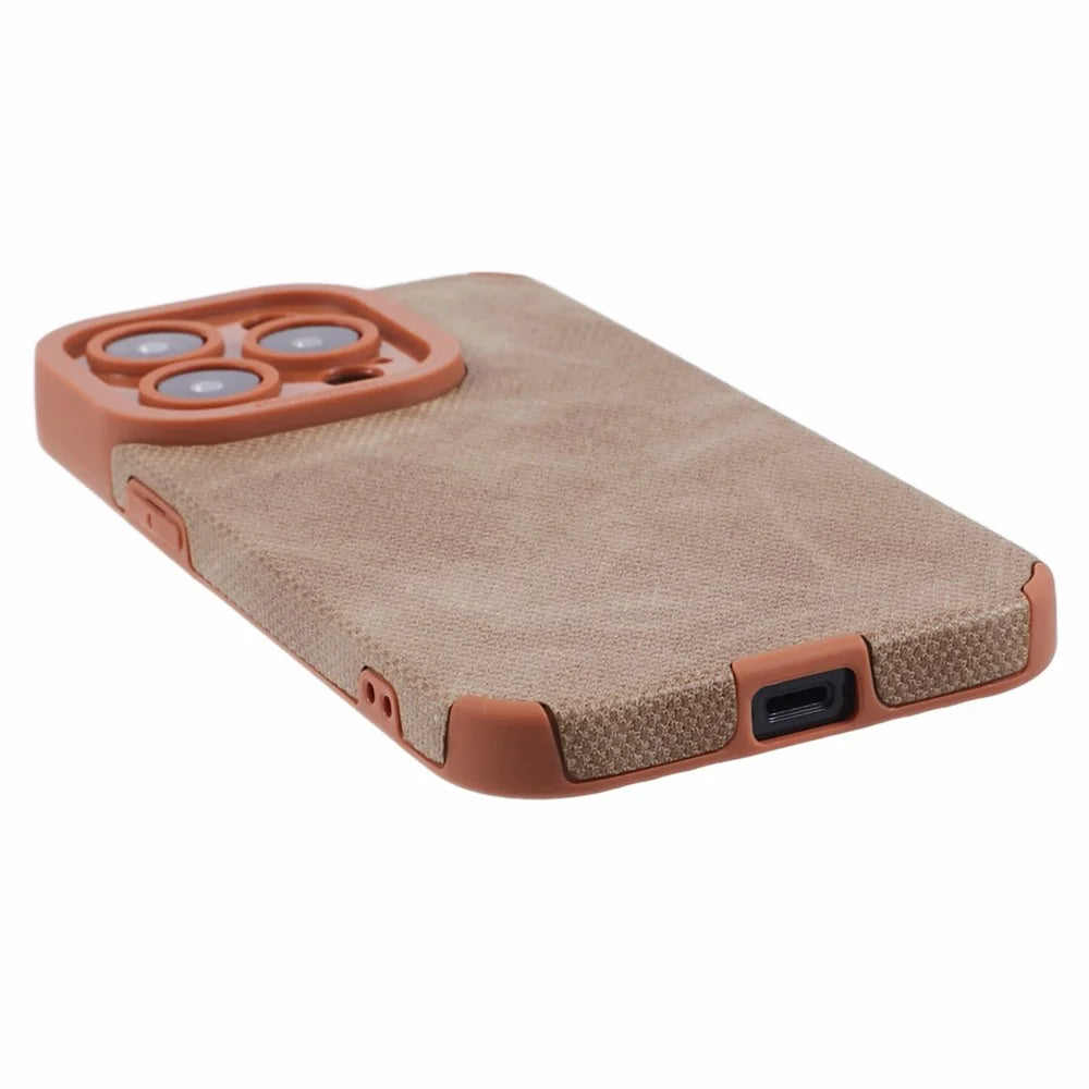 Morandi Style For iPhone 13 Pro Max Case TPU+PU Leather Shock-absorbing Cover - Brown - 5
