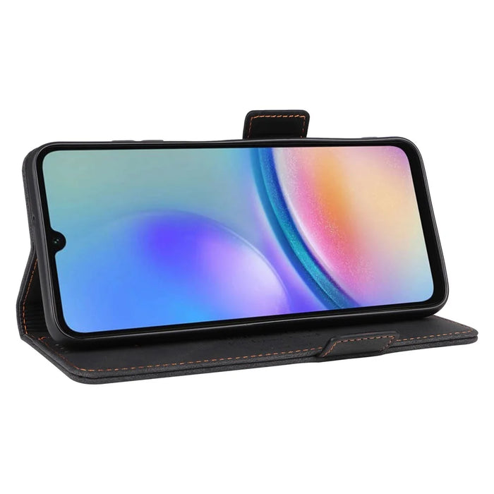 For Samsung Galaxy A05s 4G Case Hardware Decor PU Leather Phone Cover - Black - 3