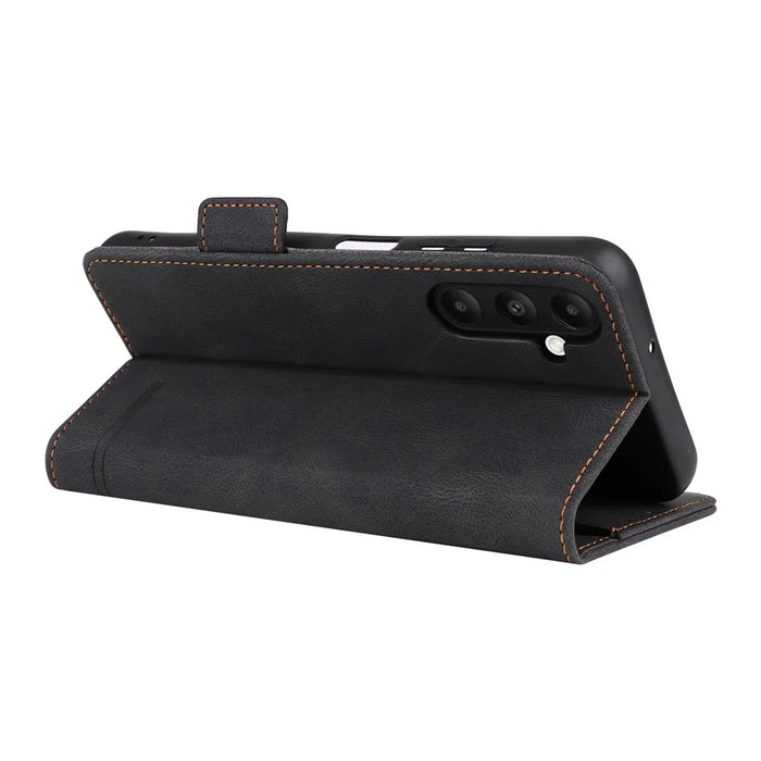 For Samsung Galaxy A05s 4G Case Hardware Decor PU Leather Phone Cover - Black - 4
